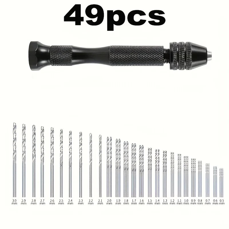 Ergonomic Aluminum DIY Hand Drill Featuring Keyless Chuck Alloy Bits