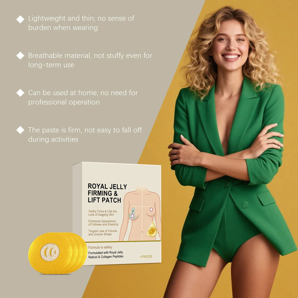 Firming Breast Patches – Royal Jelly, Retinol & Collagen | 4-Pack