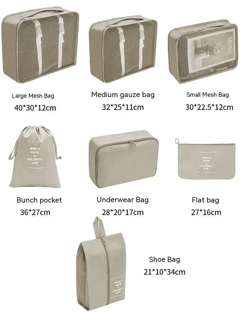 Travel Packing Cubes Set 7–10 Pcs | Luggage Organizer Bags