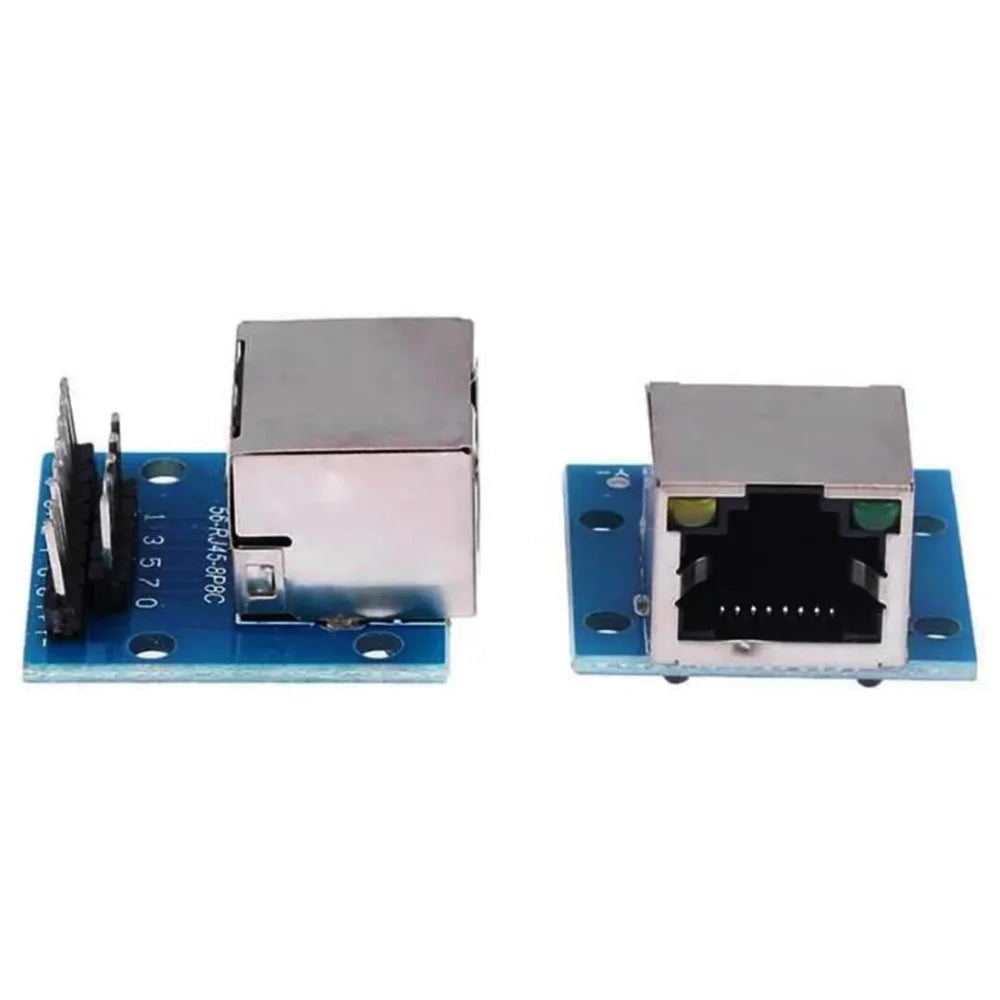 2 5 RJ45 Breakout Board LED Lights 8P8C Female Socket Connector Pitch