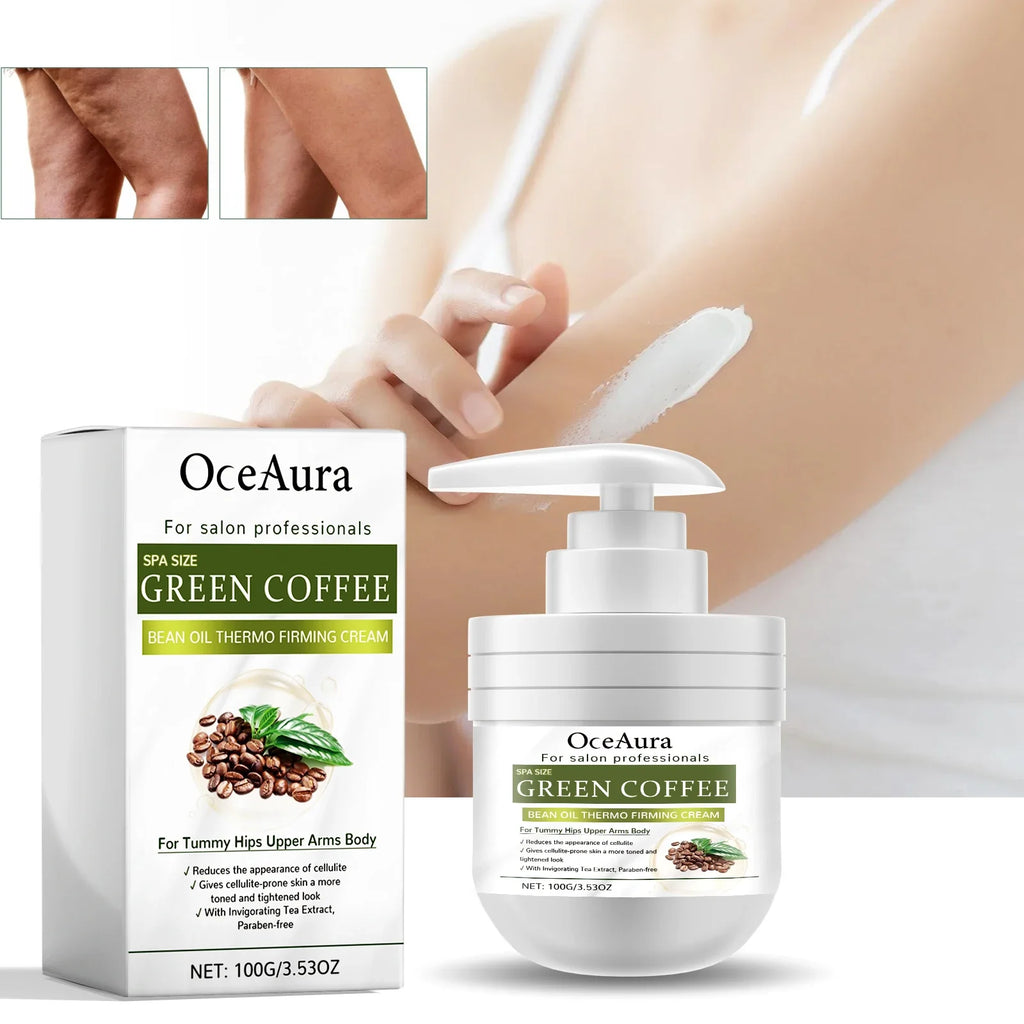 OceAura Green Coffee Body Cream | Firming & Moisturizing Lotion