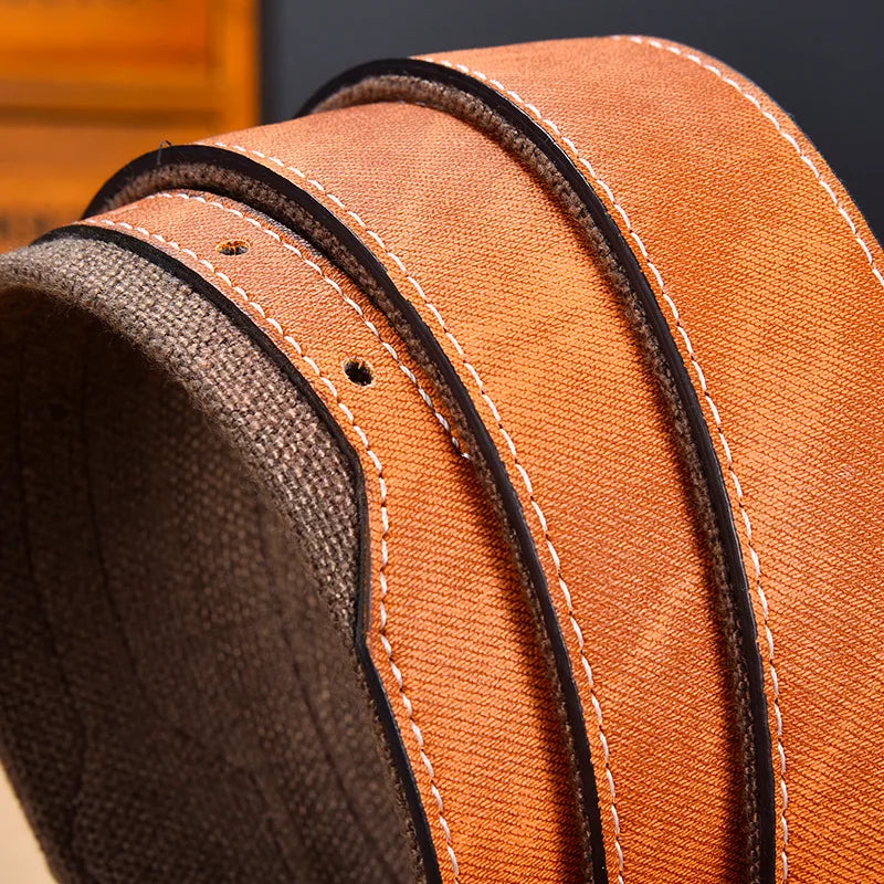 Men's Canvas & Faux Leather Hybrid Belt | Casual Everyday Style