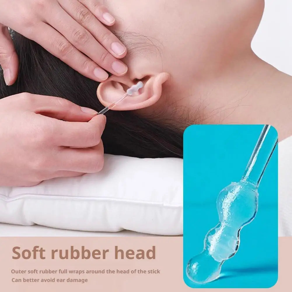 SADOER 24-Pack Silicone Sticky Ear Wax Remover Picks – Kids & Adults