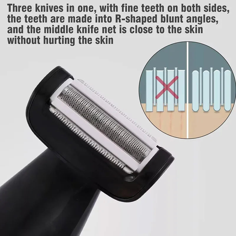 Men's Long-Handle Back & Body Hair Shaver Grooming Tool