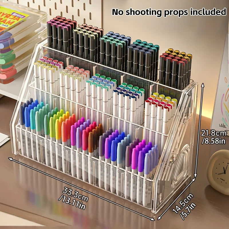 Large Capacity Pen Holder – Multi-Compartment Desk Organizer