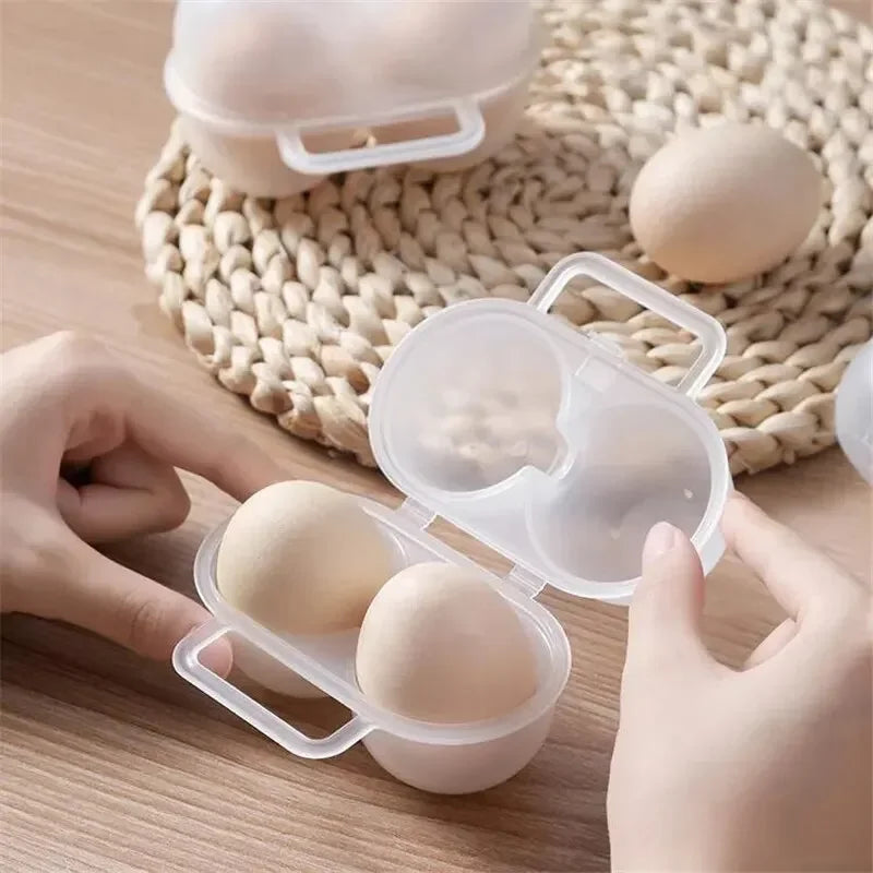 2-Cell Portable Egg Carrier Box – Travel & Fridge Egg Case