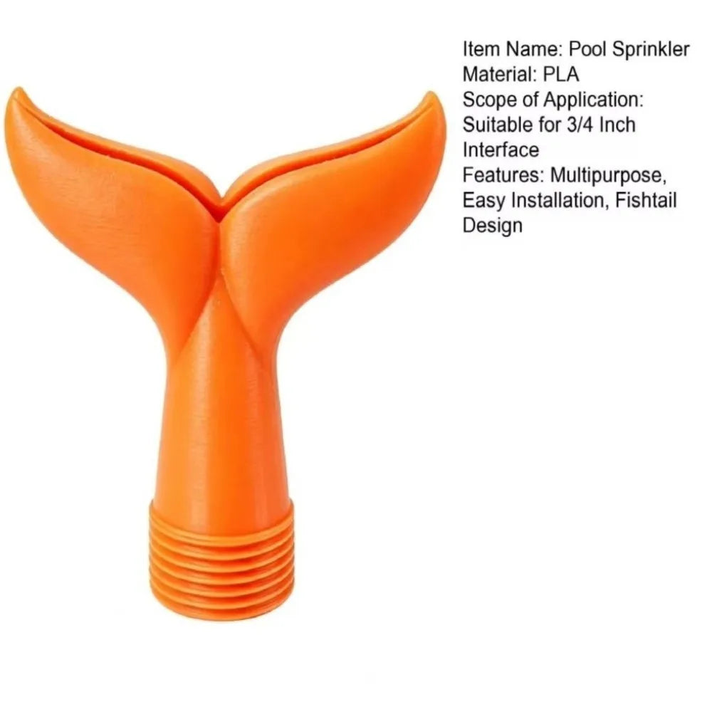 Mermaid Tail Pool Fountain Sprayer | 3/4" Universal Fit