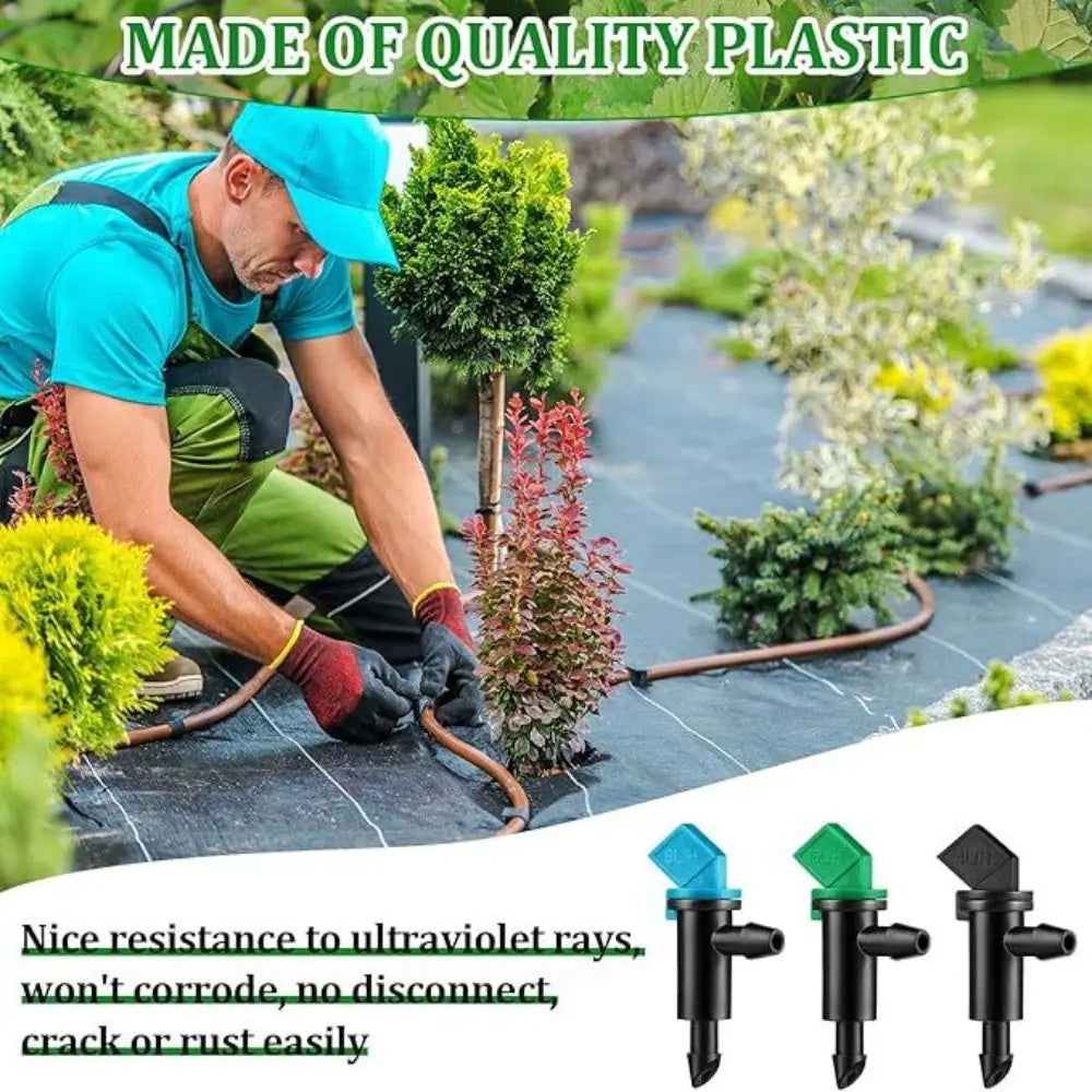 50pcs Adjustable Drip Emitters 4/8/16L/H | Garden Irrigation