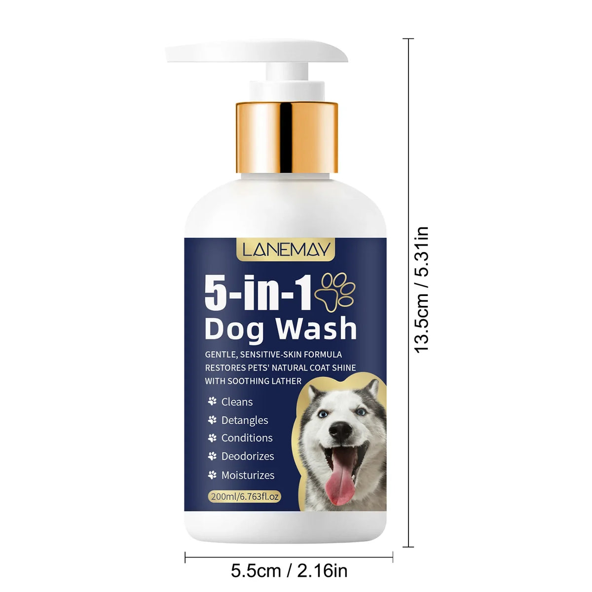 Pet Shampoo for Cats & Dogs – Coat Care & Odor Removal 200ml