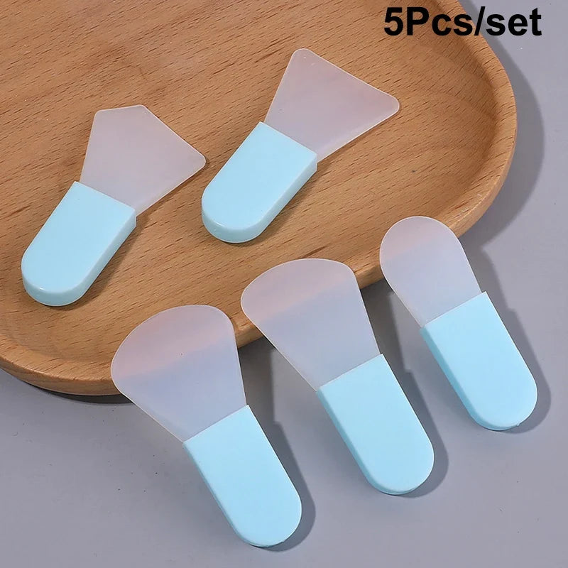5-Piece Silicone Face Mask Brush Set | Mud & Cream Applicator