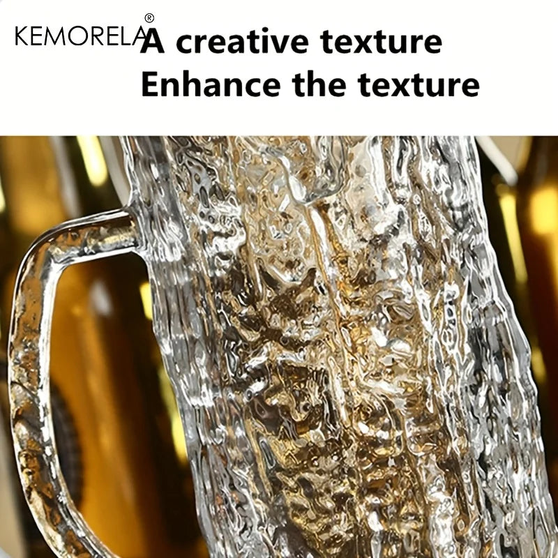 KEMORELA 400ml Frosted Glacier Pint Beer Mugs | Bar Grade Glass