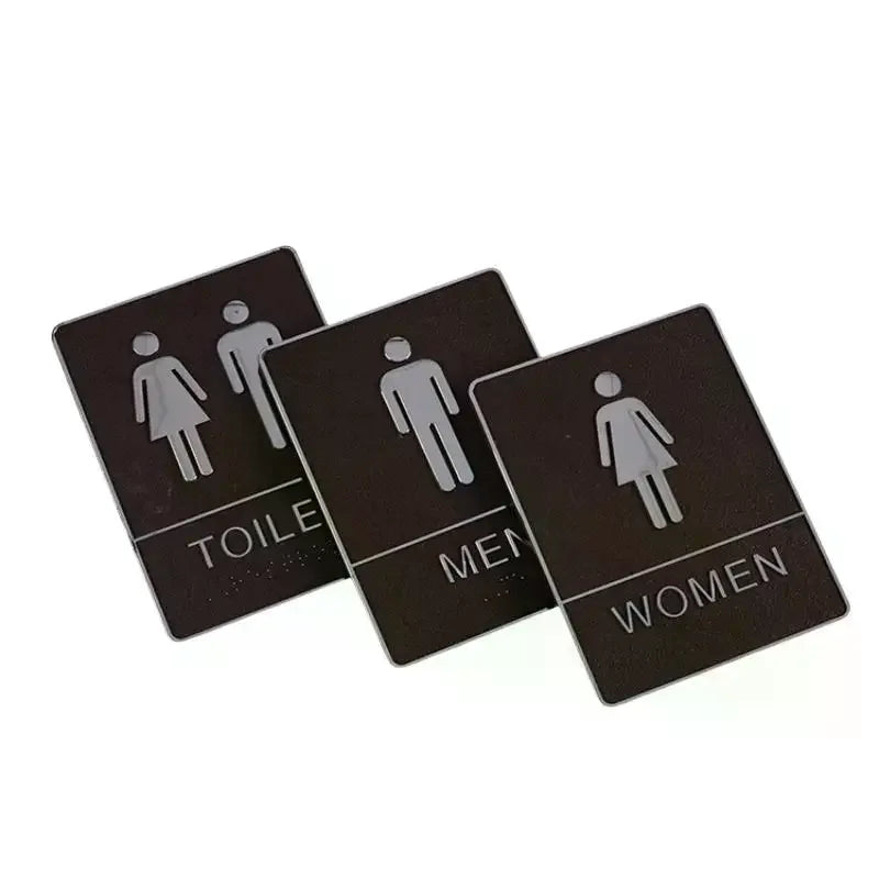 Self-Adhesive Acrylic Restroom Door Sign – Men & Women