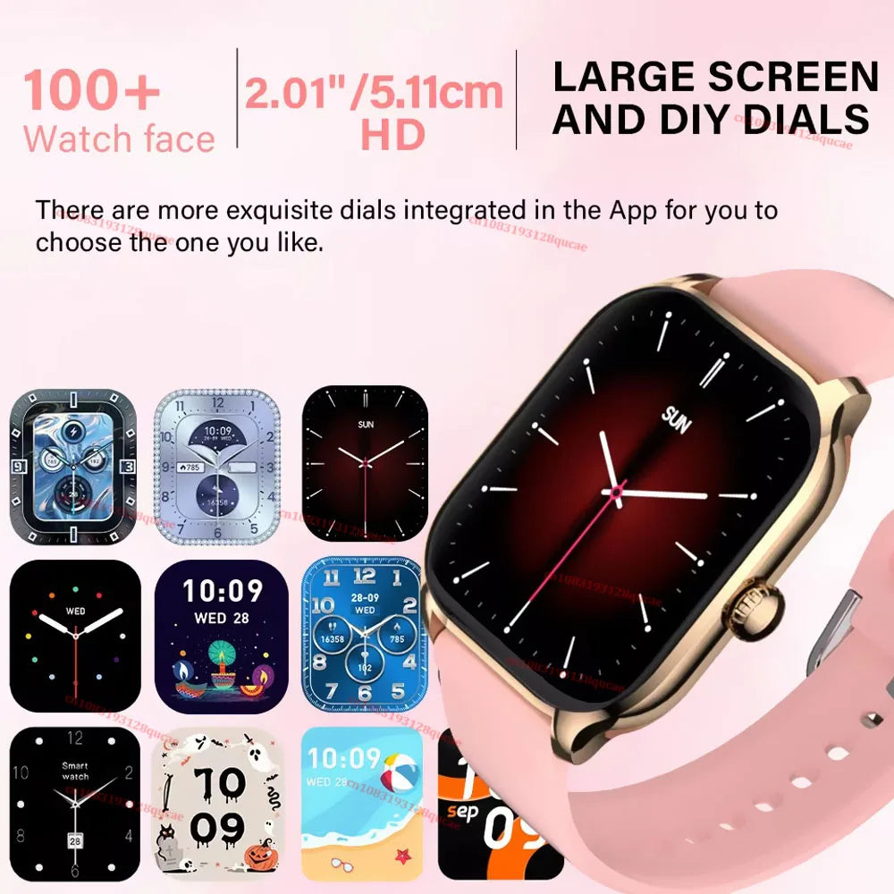 H9 Smart Watch Men Women Sports Fitness Tracker 2 01 HD Screen