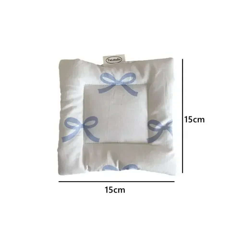 Korean Bow Cotton Coaster – Double-Sided Fabric Mat & Key Tray