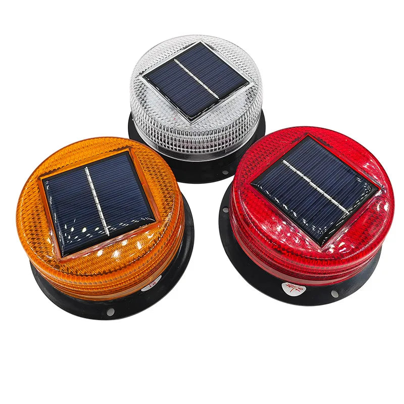 Solar LED Flashing Warning Light – Magnetic Car & Marine Signal