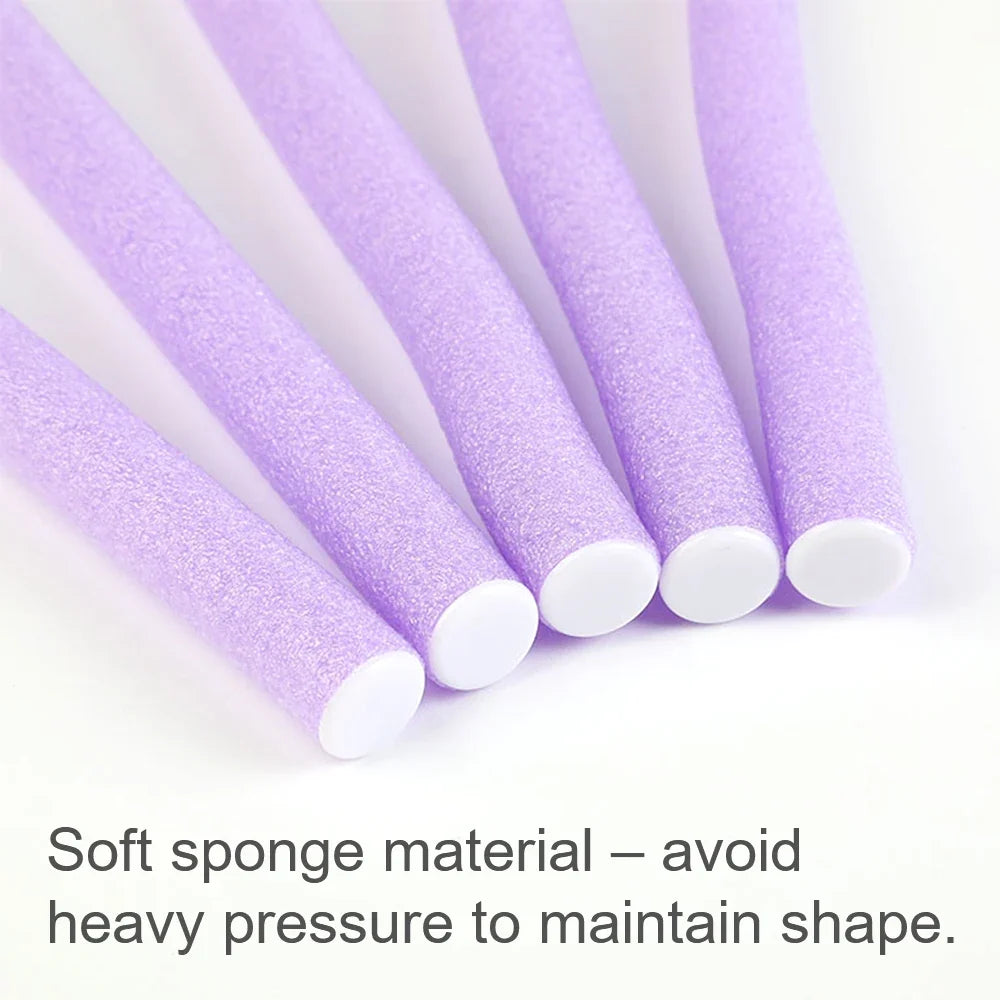 10-Pack Foam Perm Curling Rods – No-Heat Hair Curlers