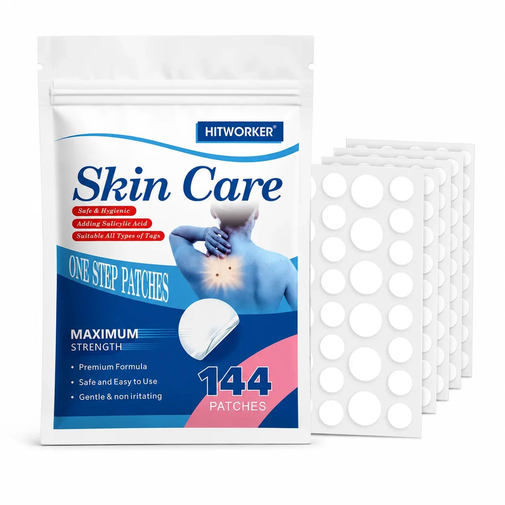 144-Pc Hydrocolloid Acne Patches | Alcohol-Free Blemish Stickers