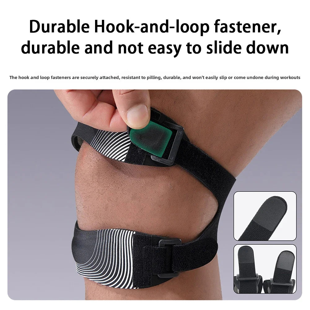 Adjustable Knee Brace with Silicone Pad | Dual-Strap Support