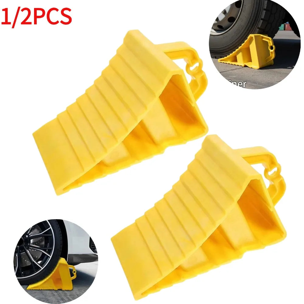 1 Car Wheel Chock Portable Anti-slip Tire Stop Block RV Truck Trailer