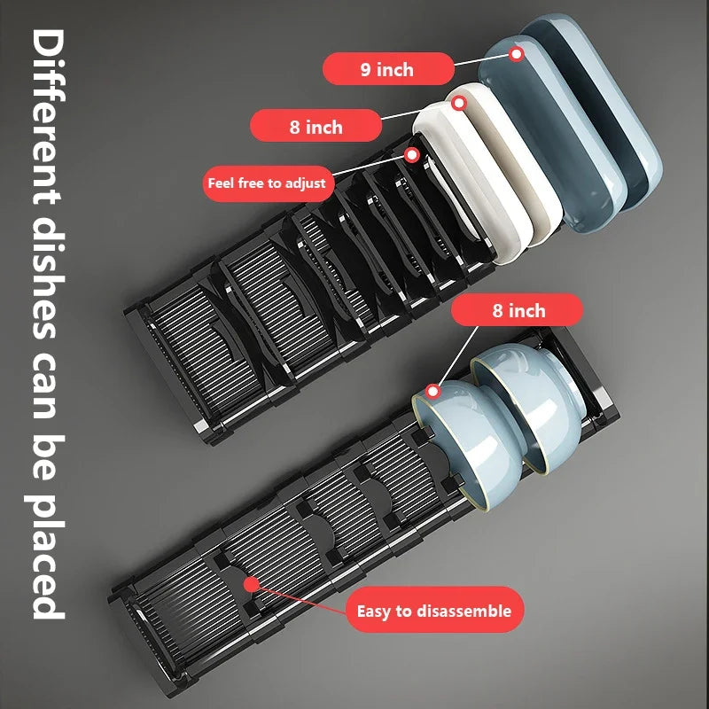 Kitchen Cabinet Dish Rack & Plate Divider Organizer