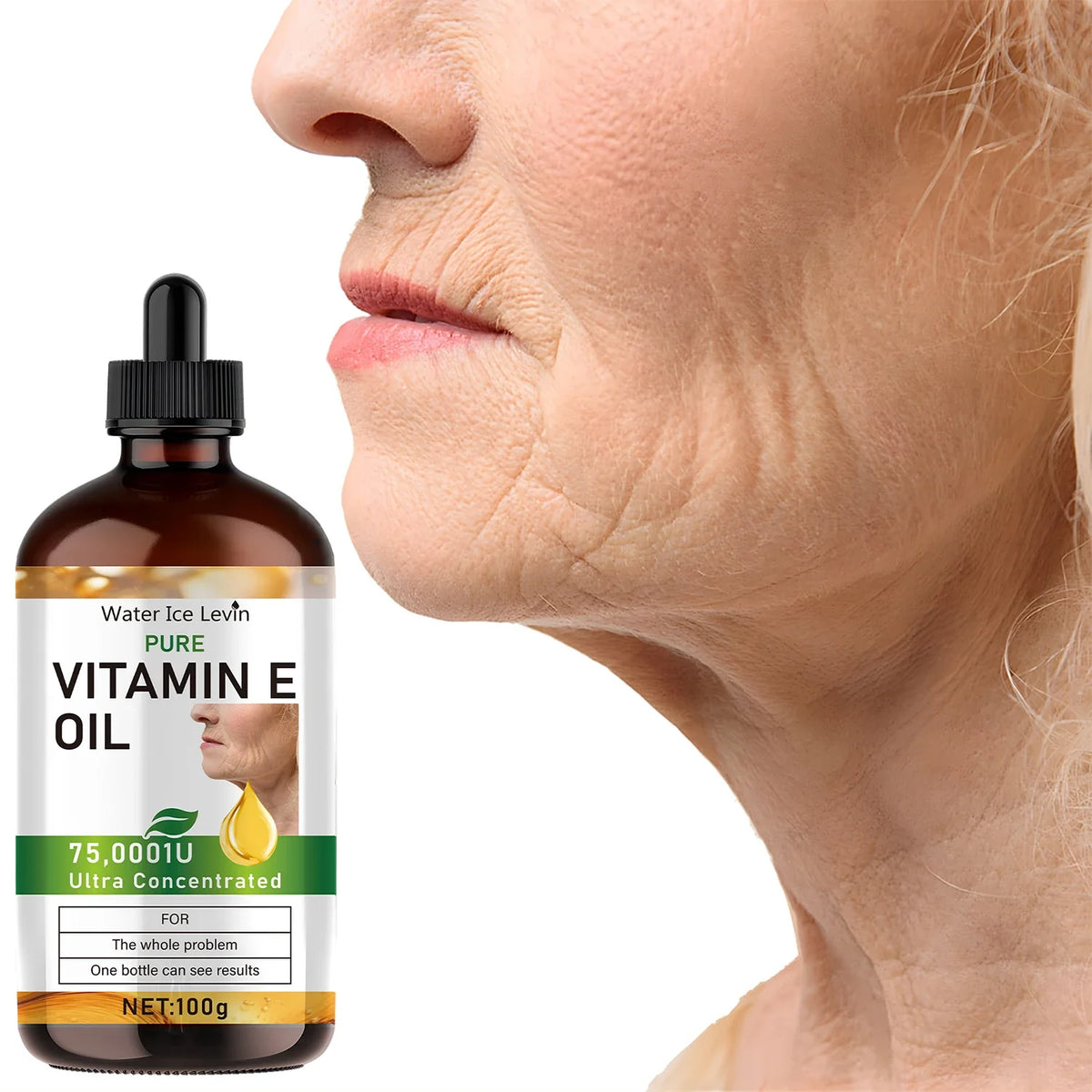 100ml Vitamin E Oil – Face, Body, Hair, Nail & Massage Care