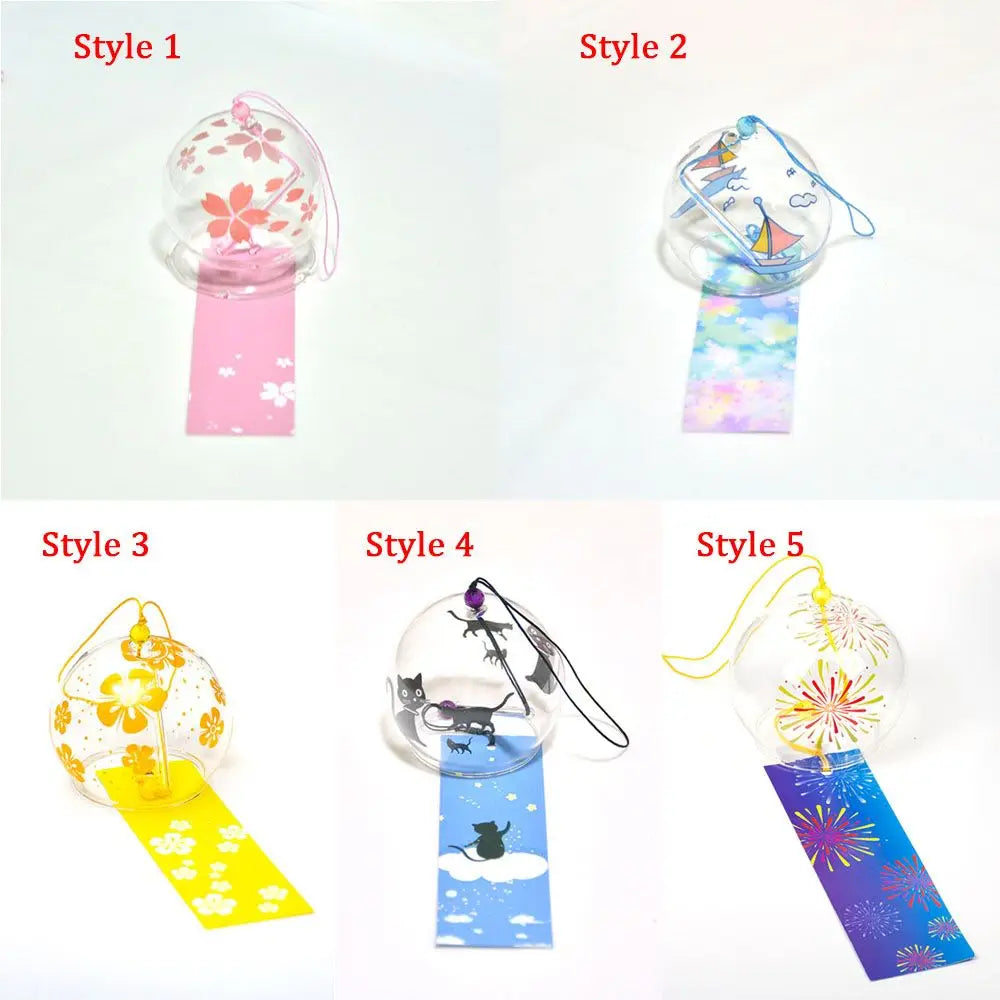 Japanese Glass Wind Chime – Handmade Furin Bell Home Decor