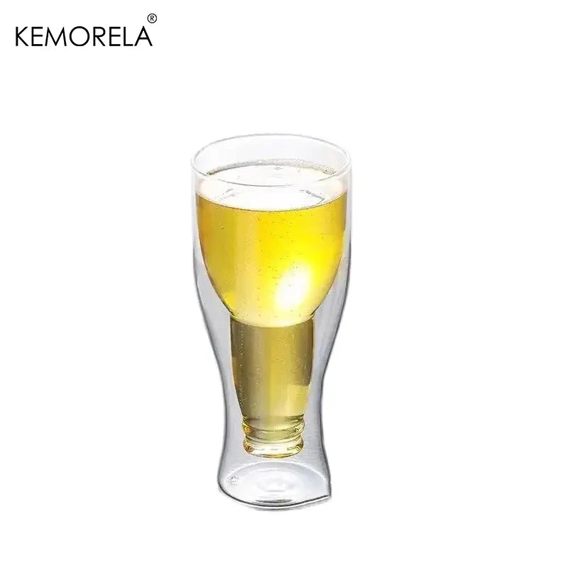 KEMORELA Wine Bottle Shaped Glass – Novelty Drinkware Cup
