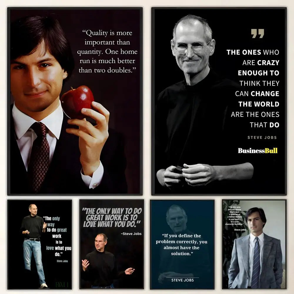 Steve Jobs Quote Poster – HD Waterproof Sticky Wall Art Decor