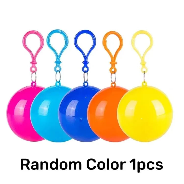 Portable Disposable Raincoat Keychain Ball | Travel Poncho