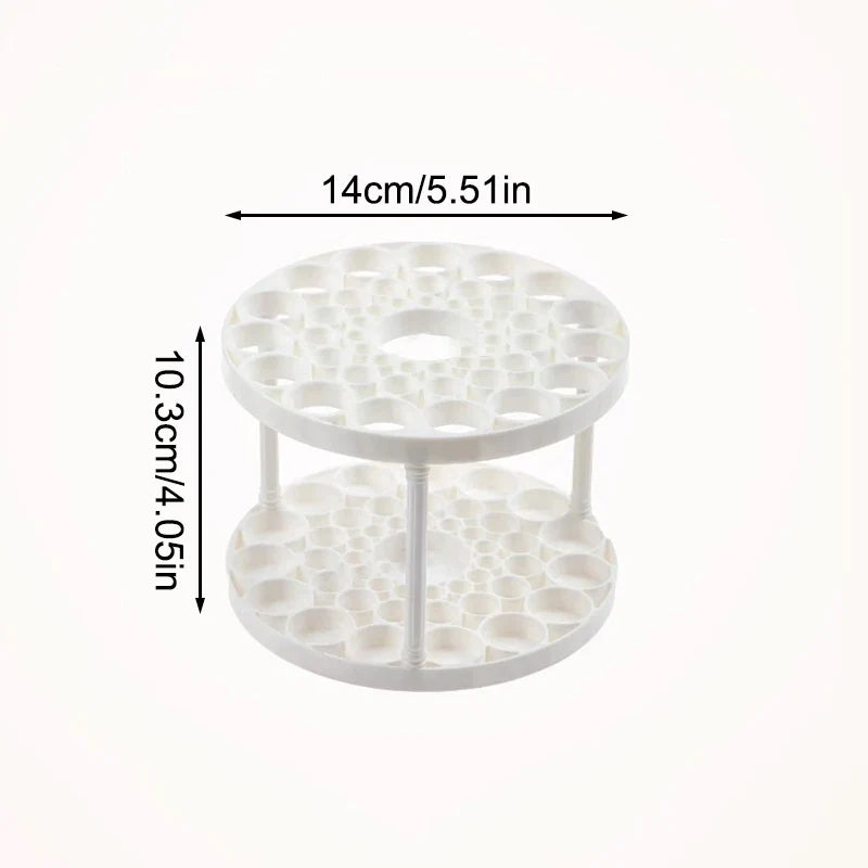 45 Hole Makeup Brush Storage Rack Box Detachable Washable Circular