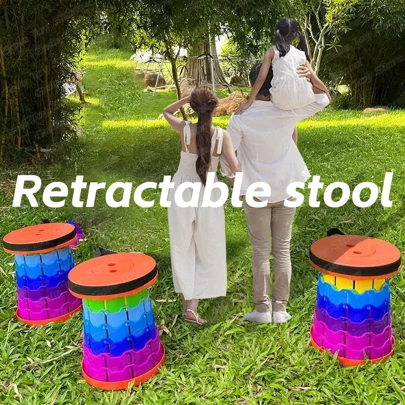 Portable Folding Stool – Adjustable Accordion Chair