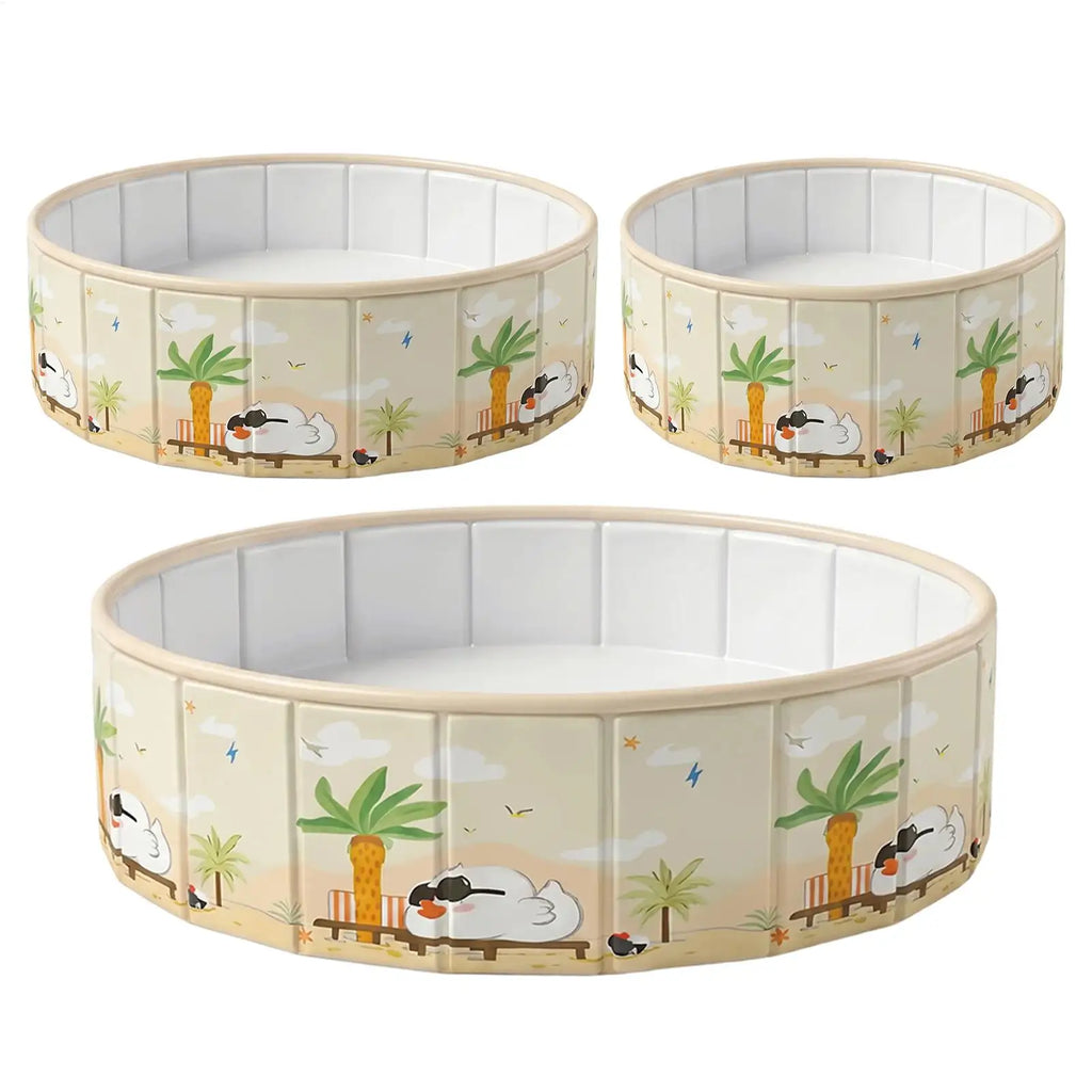 Foldable Kids Pool & Pet Bathtub – Anti-Slip PVC, No Inflation