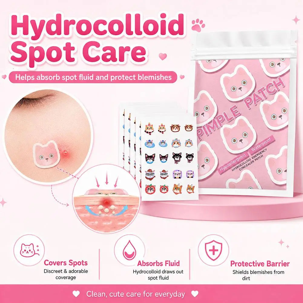 Cute Cat Pimple Patches Cartoon Acne Spot Covering Stickers