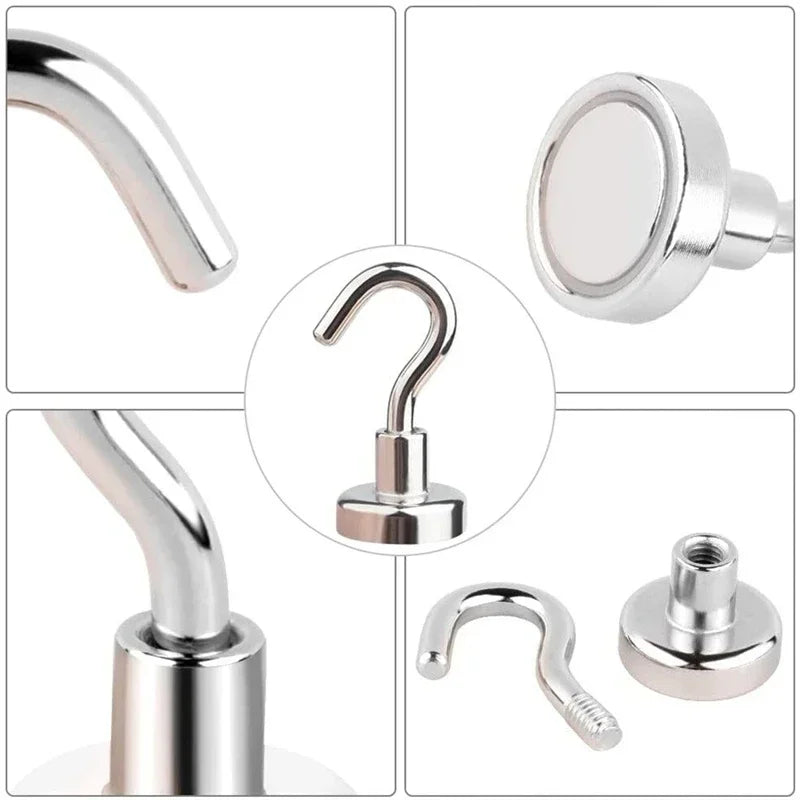 Strong Magnetic Wall Hooks – Kitchen, Bathroom & Home Storage