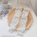 Women's Lace Arm Sleeves – Half Finger UV Sun Protection Gloves