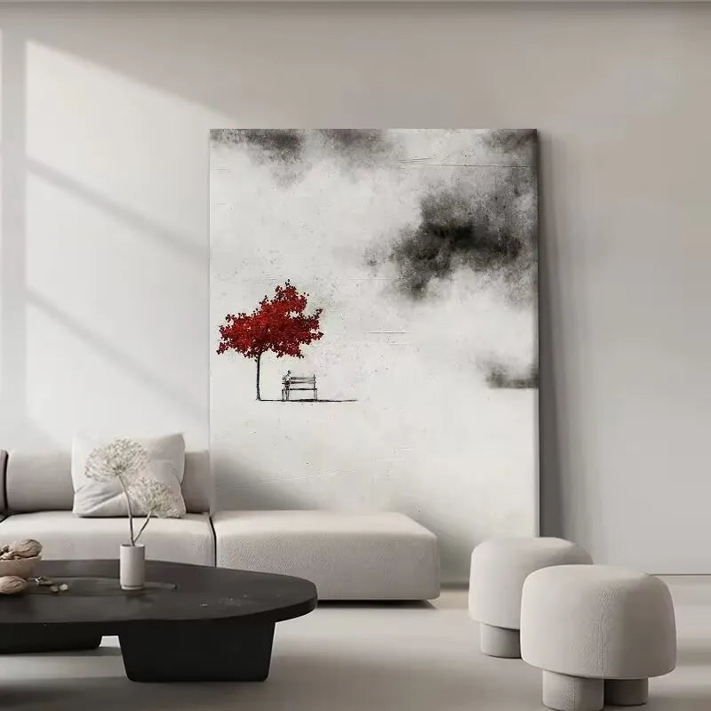 Abstract French Style Handmade Oil Painting on Canvas | Unframed