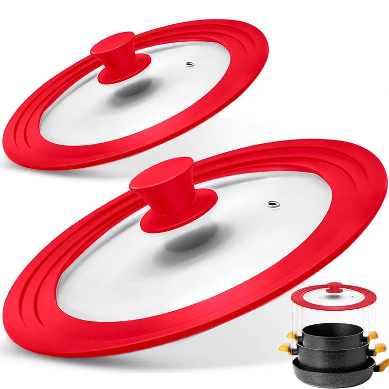 PGY Tempered Glass Pot Lid – Silicone Rim & Cool-Touch Handle