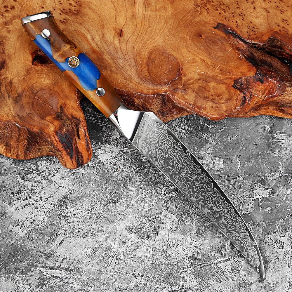 XITUO 5" Damascus Steel Japanese Petty Utility Knife | Full Tang
