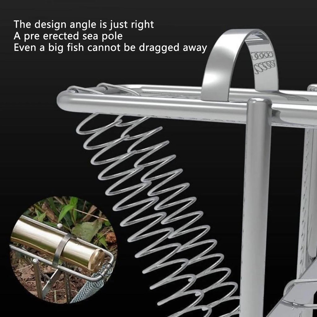 Automatic Spring Fishing Rod Holder | Stainless Steel Universal