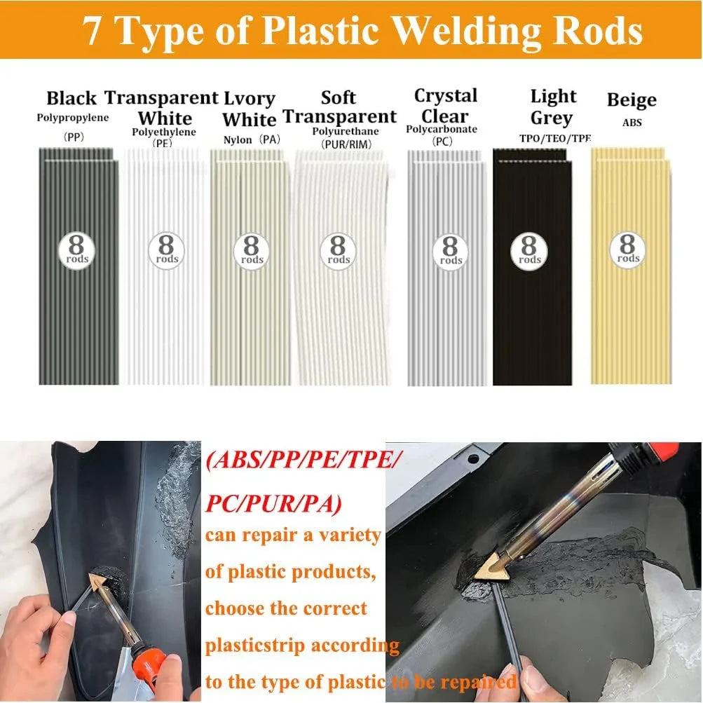 Plastic Welding Rods Kit – ABS PP PE PVC TPO Bumper Repair
