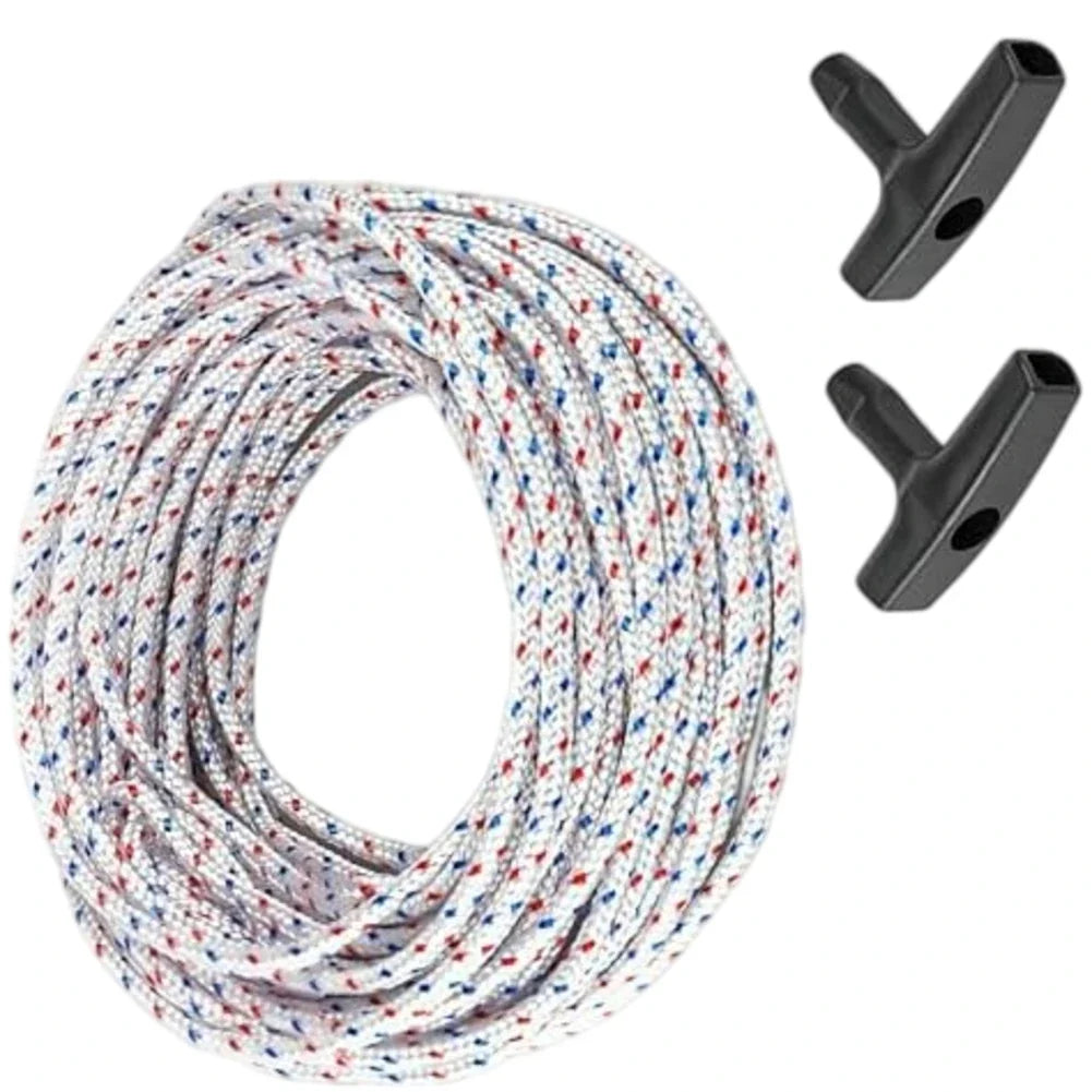 Recoil Starter Rope & Handle Set for GX160 Lawn Mower 15m
