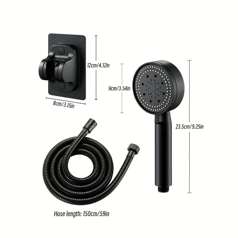 3-Piece Handheld Shower Head Set – 5 Spray Modes | YANKE