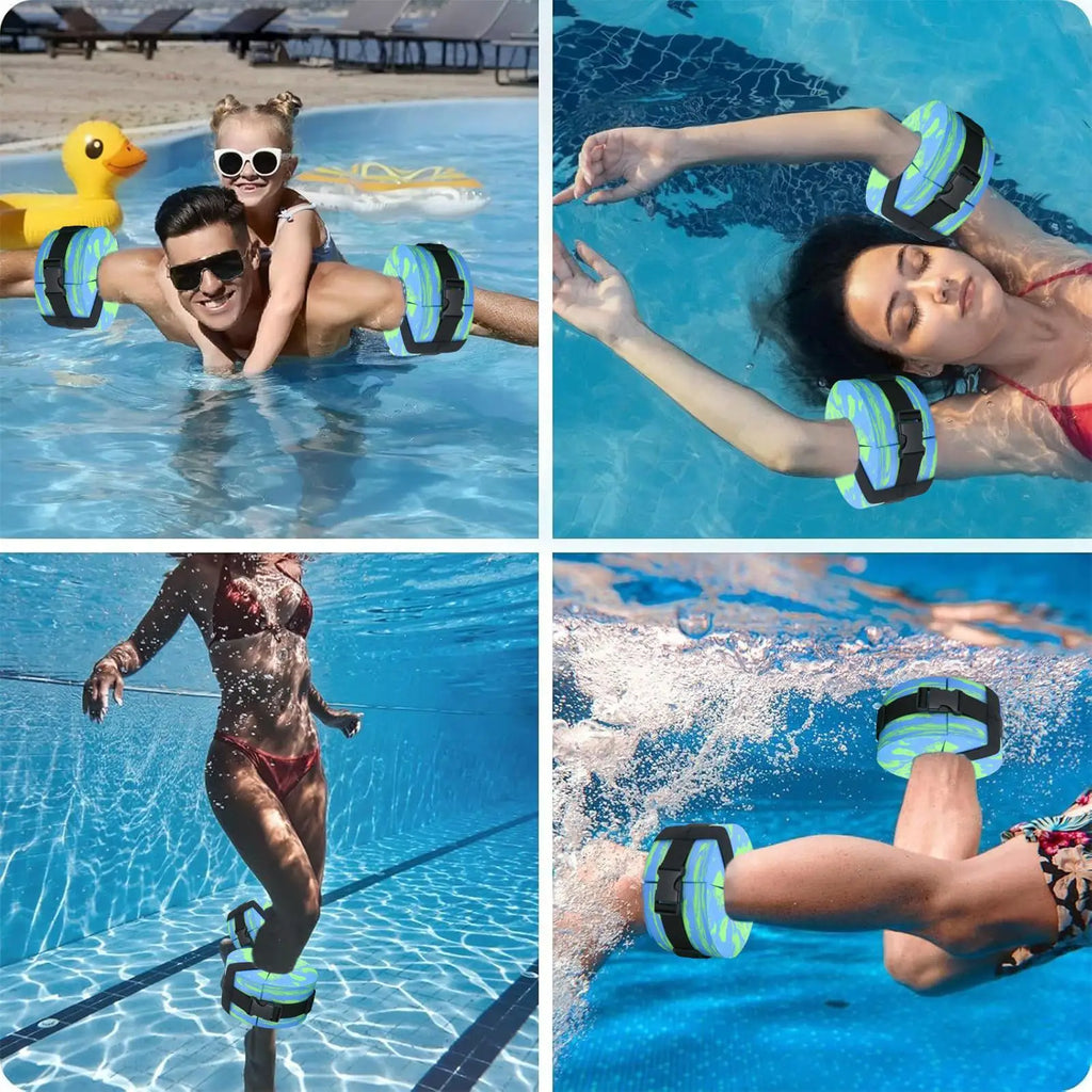 EVA Swim Cuffs – Adjustable Water Aerobics Float Ring for Adults