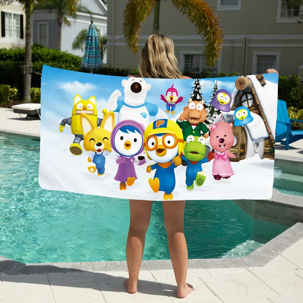 Cute Penguin Quick-Dry Beach Towel | Sports Travel Towel