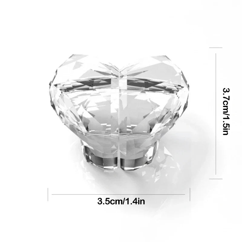 Heart Shaped Toilet Flush Button Helper – Acrylic Press Cap