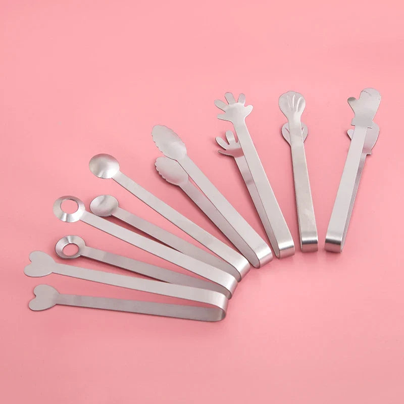 Stainless Steel Mini Food Clips – Sugar Cube & Dessert Tongs