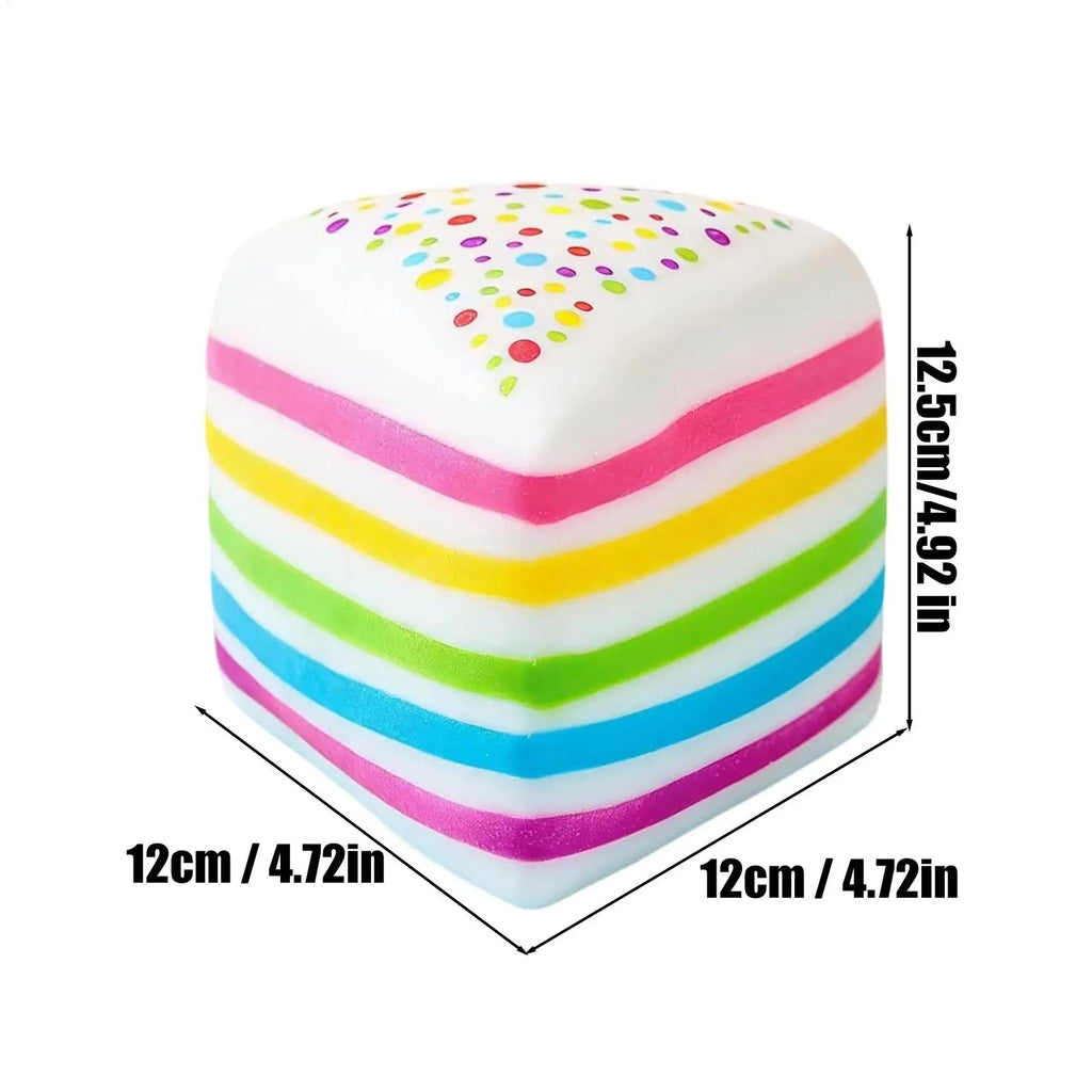 Rainbow Cake Sensory Squeeze Ball – Fidget Toy Kids & Adults