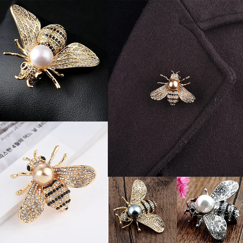 Animal Crystal Rhinestone Brooch Pin – Zinc Alloy Fashion Jewelry