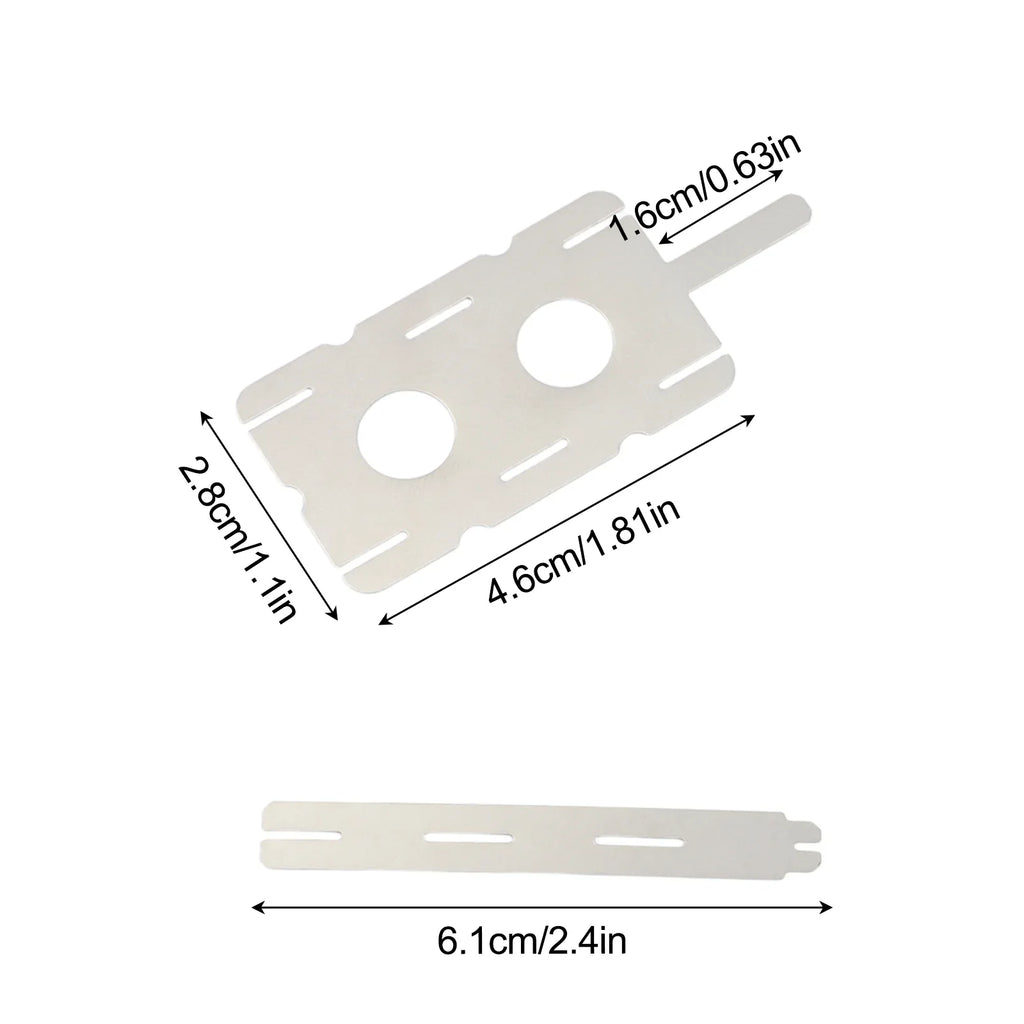 30-Piece Nickel-Plated Steel Sheets for Battery Spot Welding