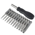 12 Sets Screwdriver Tip Torx Head 1 Hex Bar T5-T40 Star Including